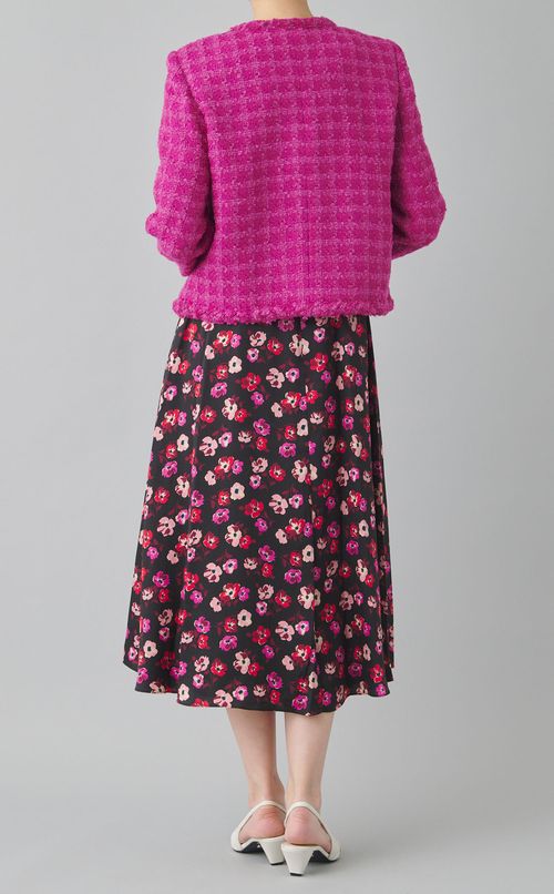 ノーカラーツイードショートジャケット