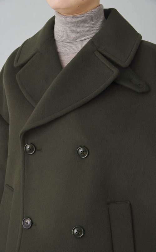 ウールテーラードピーコート