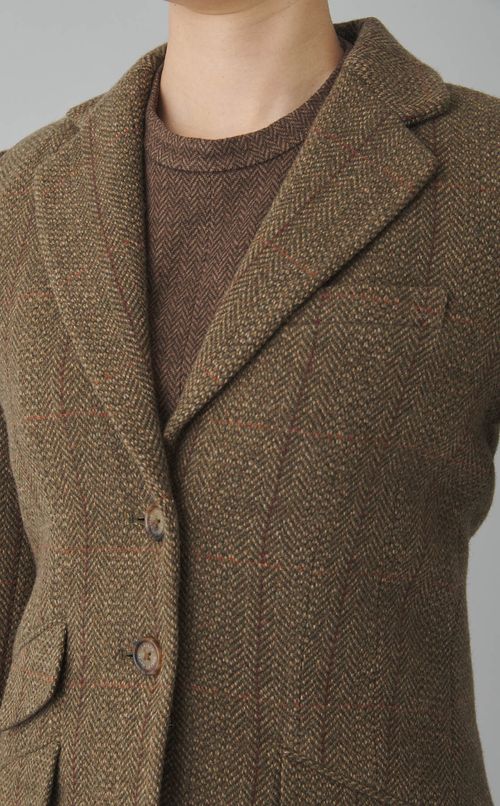 ウールヘリンボン2Bジャケット