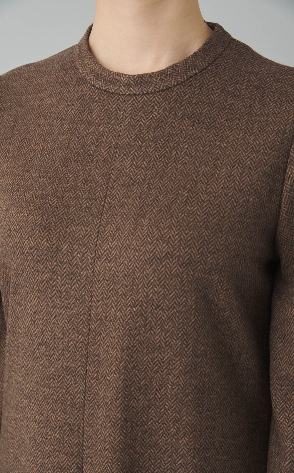 ヘリンボーンフレアスリーブワンピース