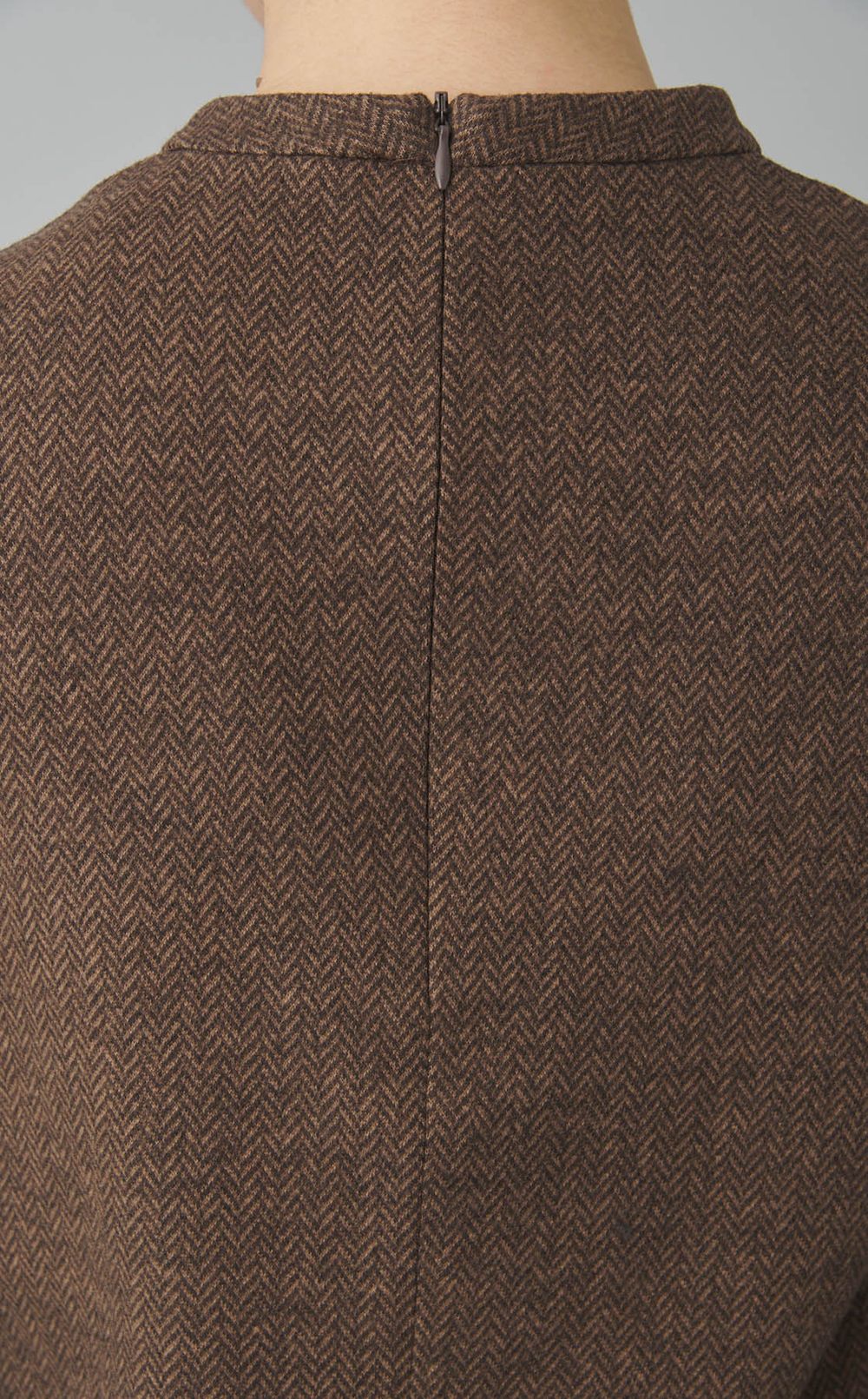 ヘリンボーンフレアスリーブワンピース