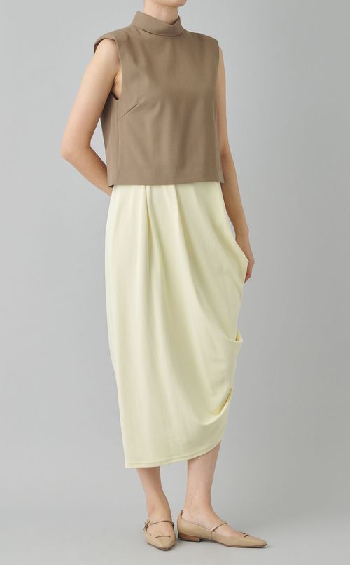 ウールジョーゼットシャツ