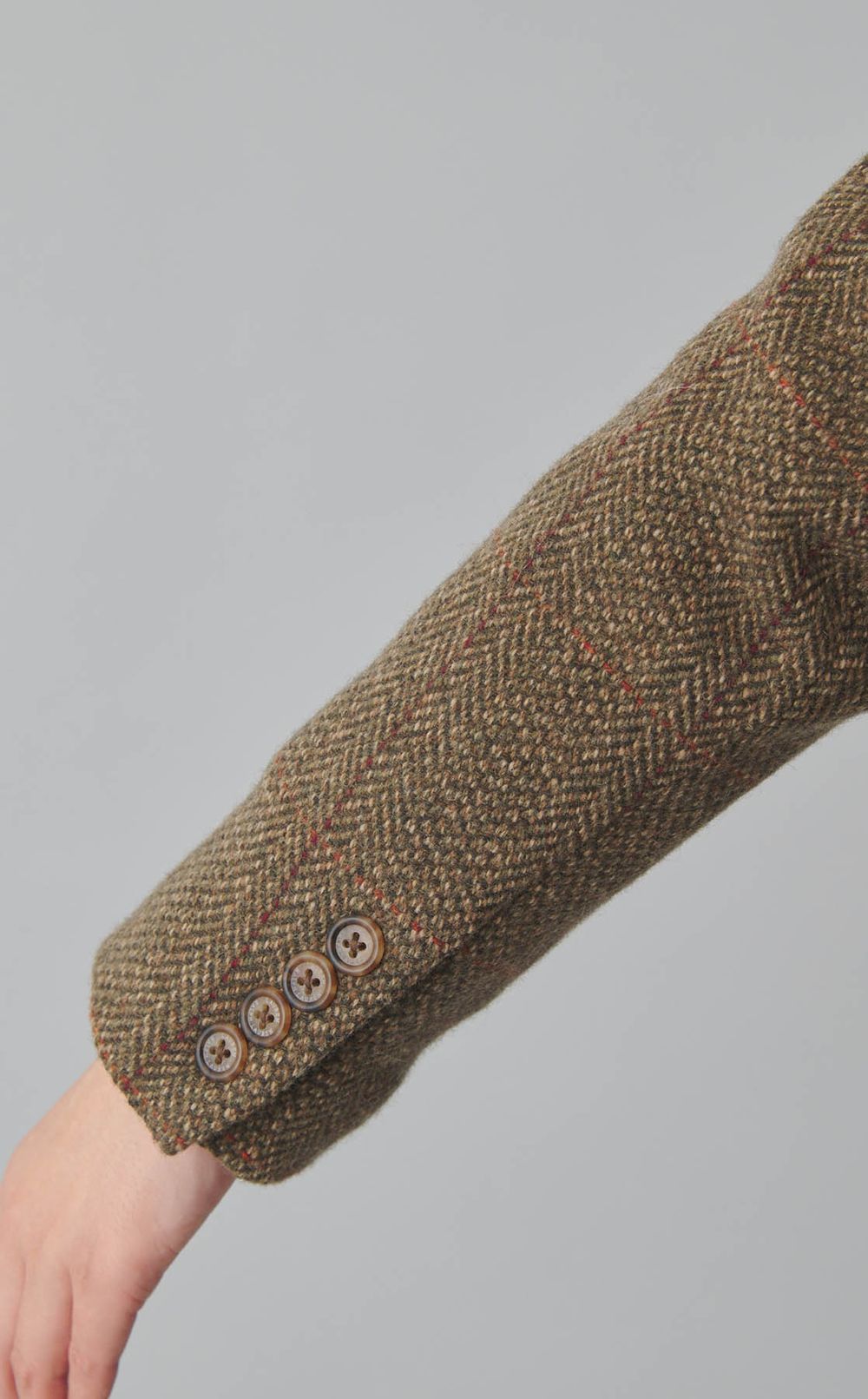 ウールヘリンボン2Bジャケット