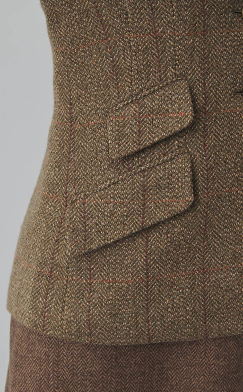 ウールヘリンボン2Bジャケット