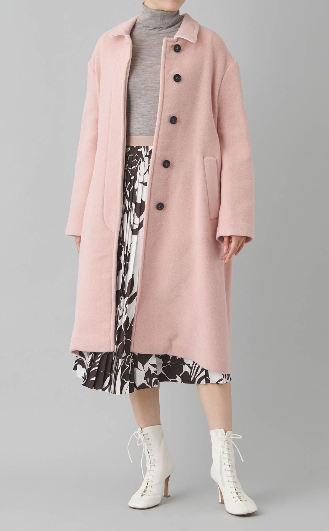 N°21｜ウールバックジップステンカラーコート