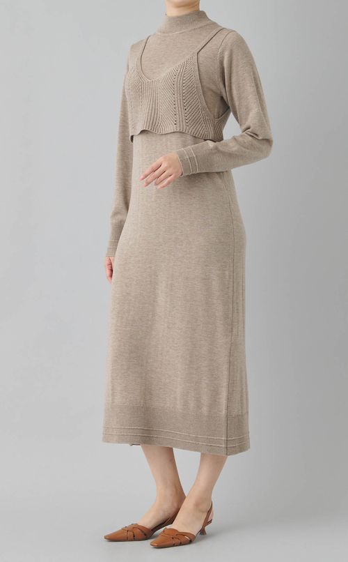 ビスチェセットニットワンピース