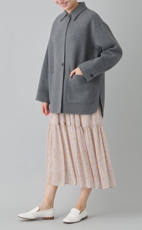 ボウタイティアードワンピース