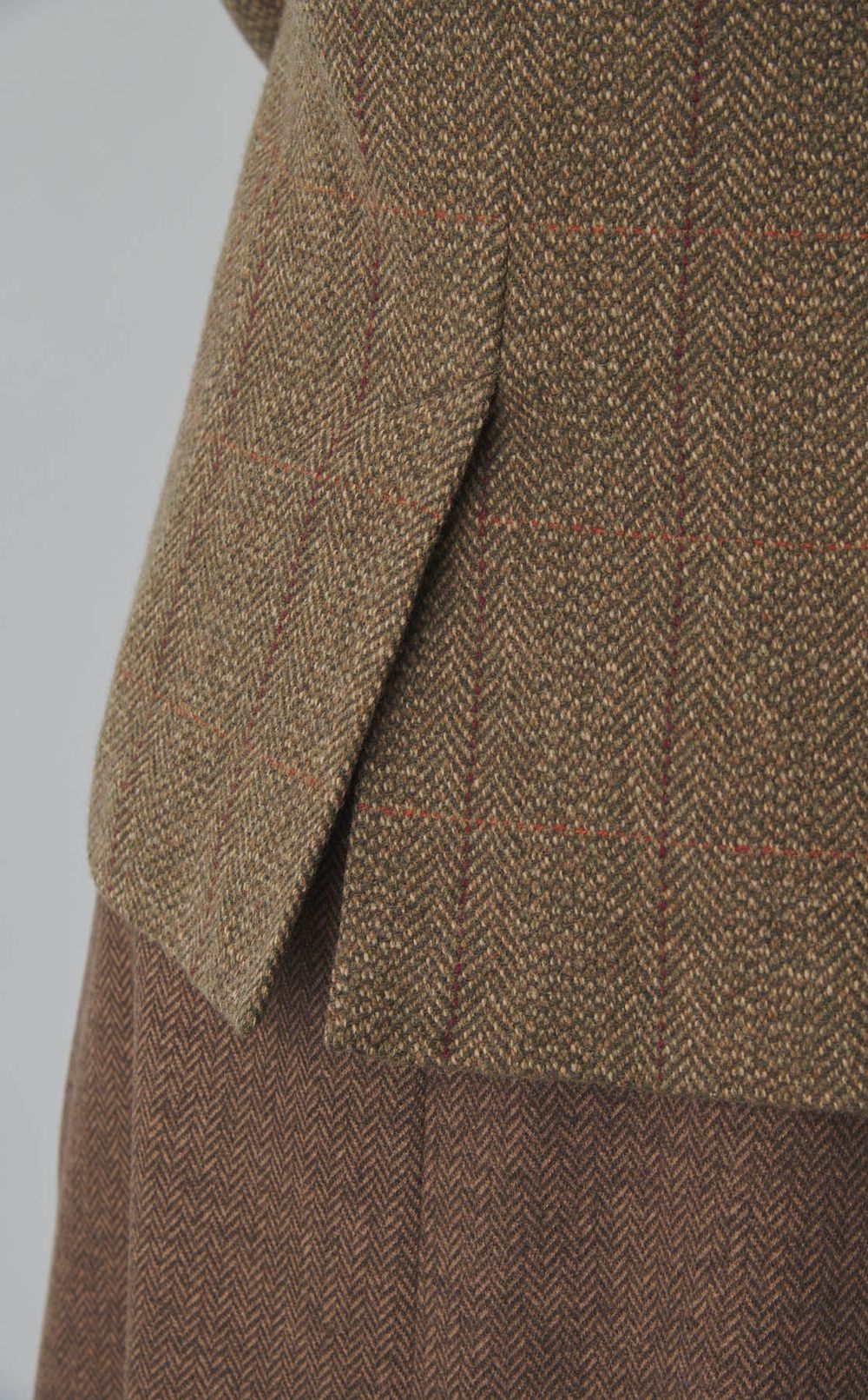 ウールヘリンボン2Bジャケット