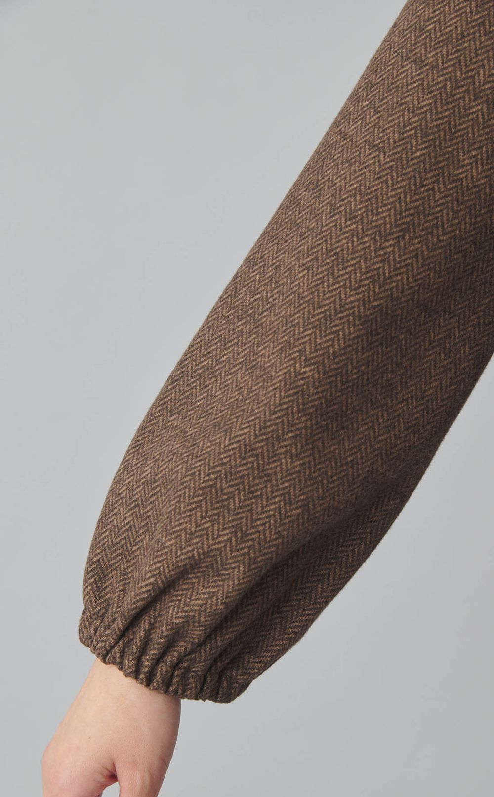 ヘリンボーンフレアスリーブワンピース