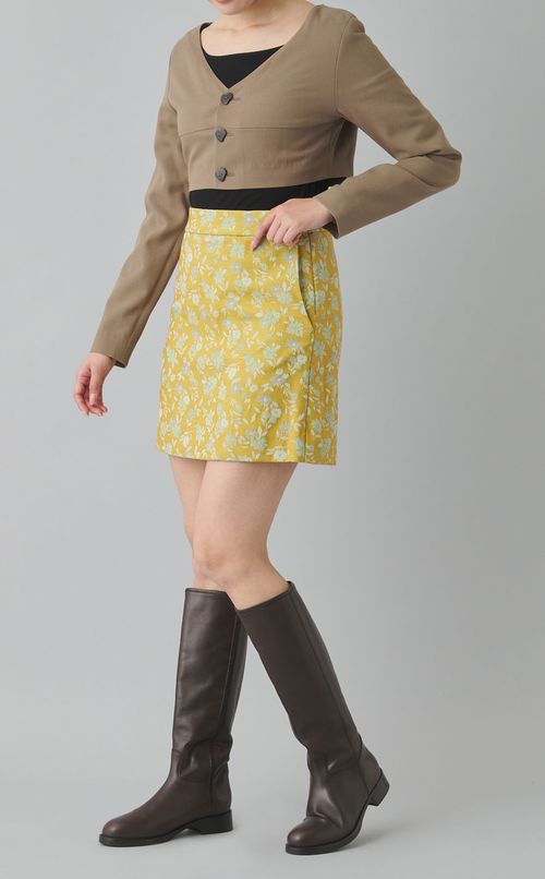 ウールジョーゼットクロップドトップス