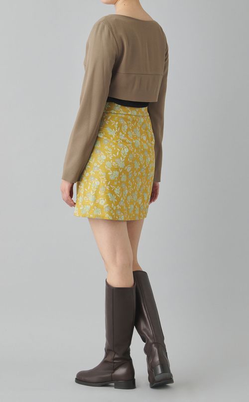 ウールジョーゼットクロップドトップス