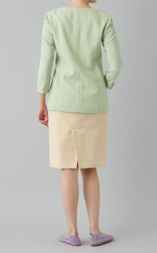 ハートボタンノーカラージャケット