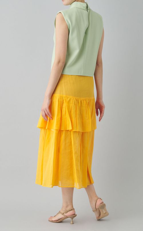 ウールジョーゼットシャツ