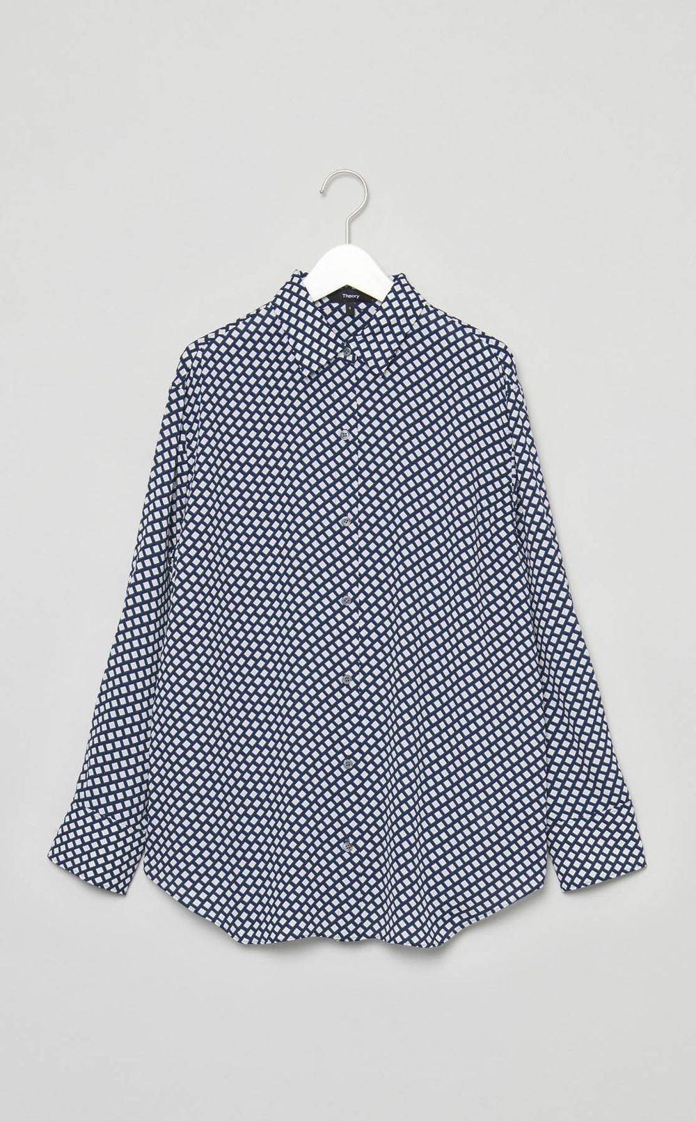 ブロックプリントジョーゼットシャツ