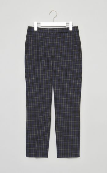 チェックスリムパンツ