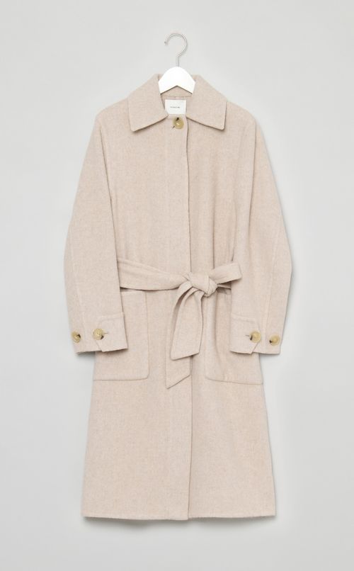 ファインウールベルテッドコート