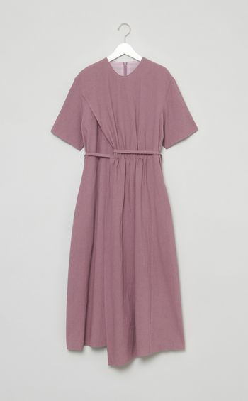 ギャザーパネルロングワンピース