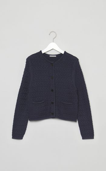 ジャガードニットジャケット