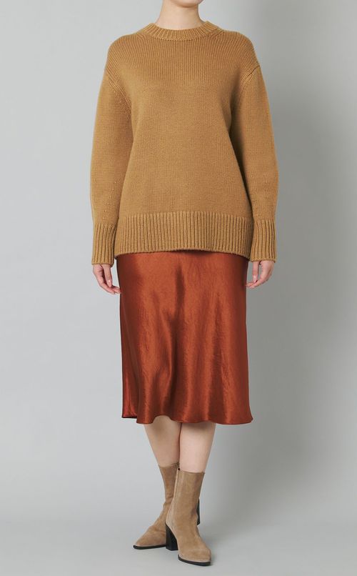 ウールクルーネックプルオーバーニット