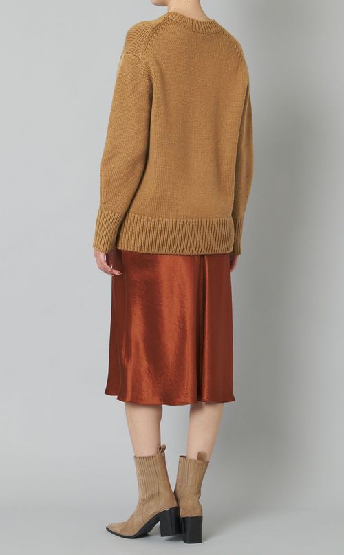 ウールクルーネックプルオーバーニット