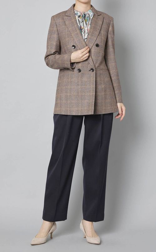 グレンチェックダブルジャケット