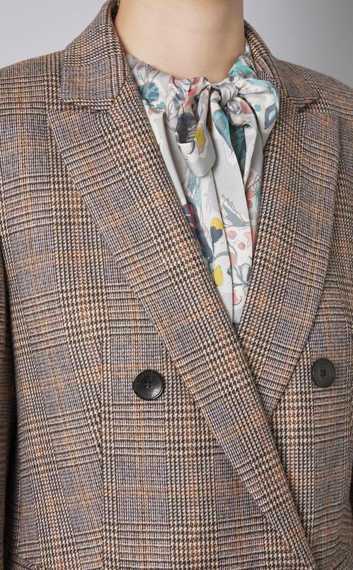 グレンチェックダブルジャケット