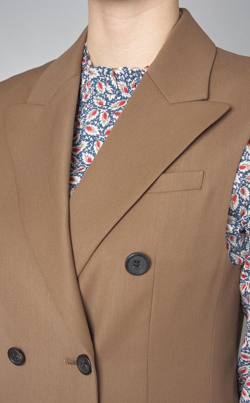 ギャバジンダブルブレストジレ