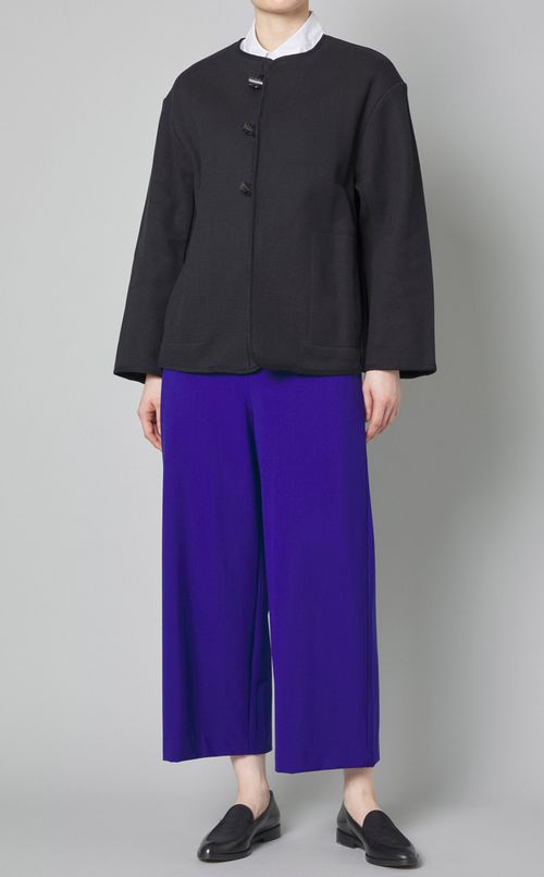 ノーカラーラッセルジャケット