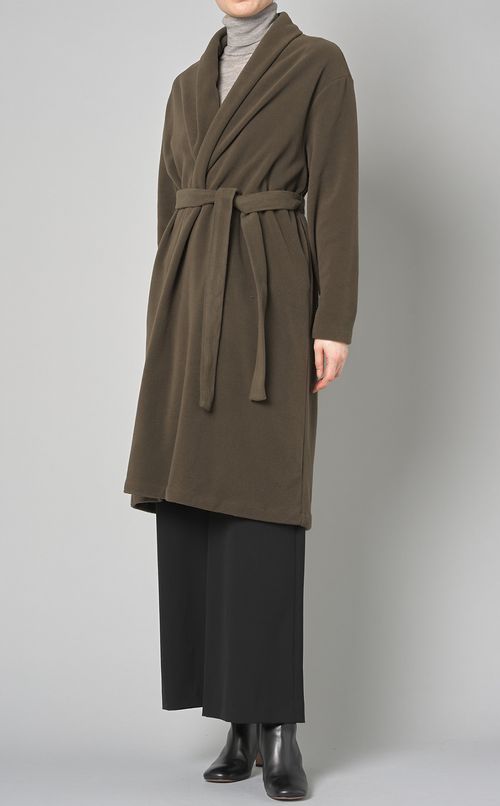ベルト付ジャージーガウンコート