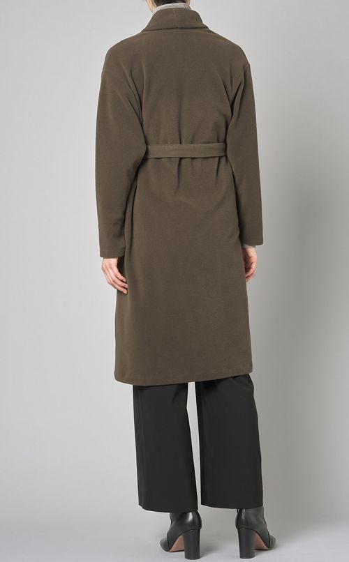 ベルト付ジャージーガウンコート