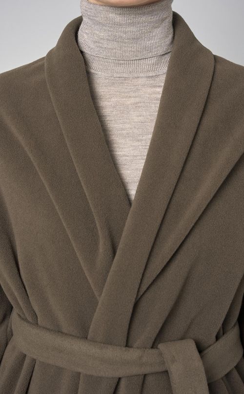 ベルト付ジャージーガウンコート