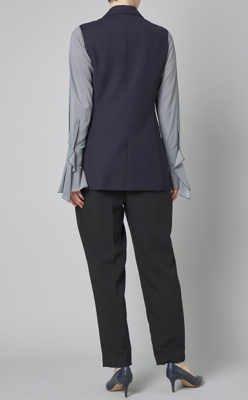 ギャバジンダブルブレストジレ