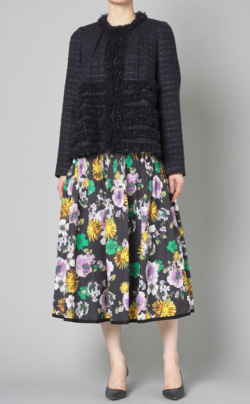 フラワープリントフレアスカート