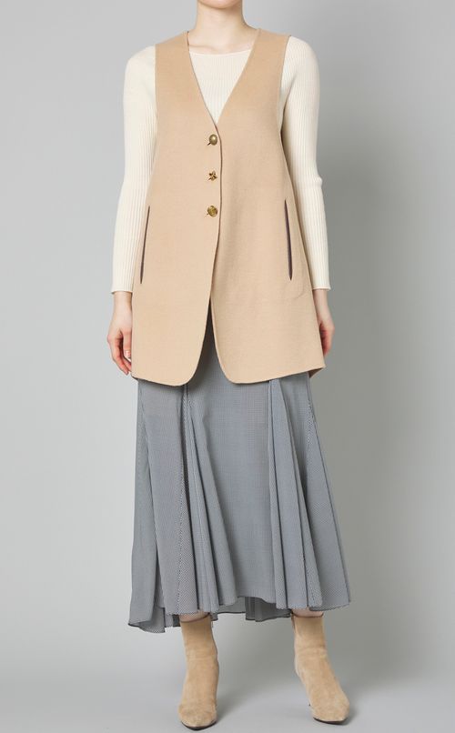 チェックプリントフレアスカート