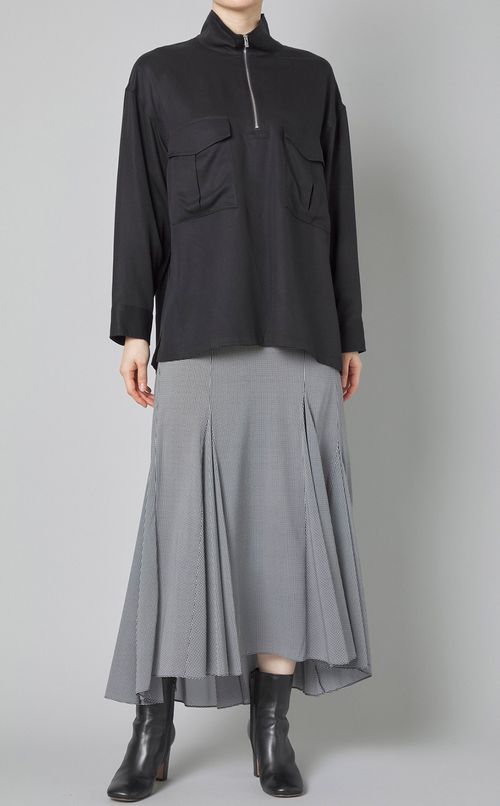 チェックプリントフレアスカート