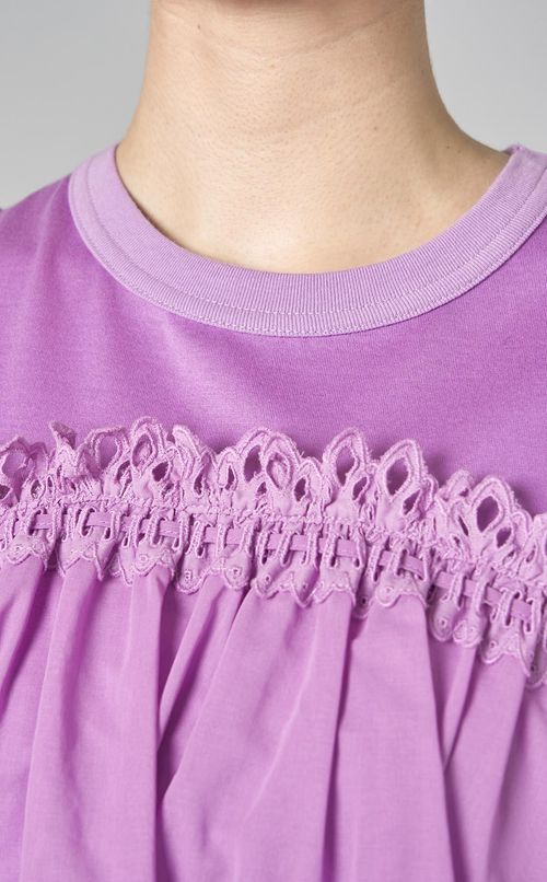 タックレースフリルワンピース