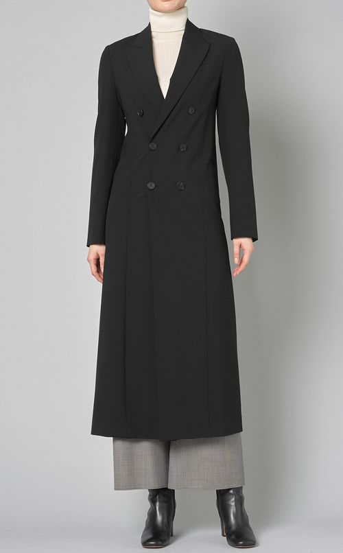 ロングダブルブレストジャケットコート