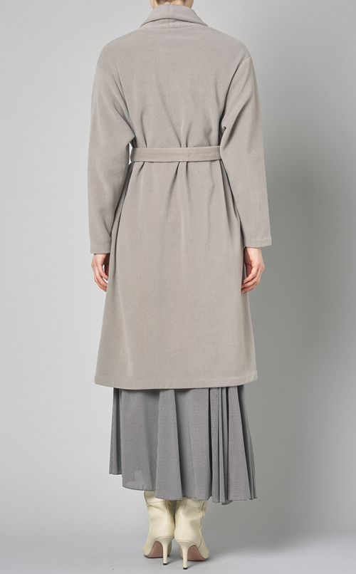 ベルト付ジャージーガウンコート