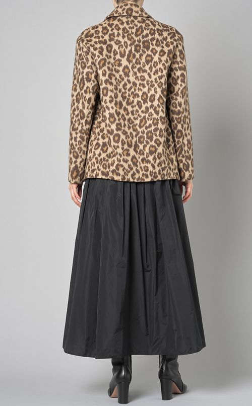 レオパードジャガードショートコート