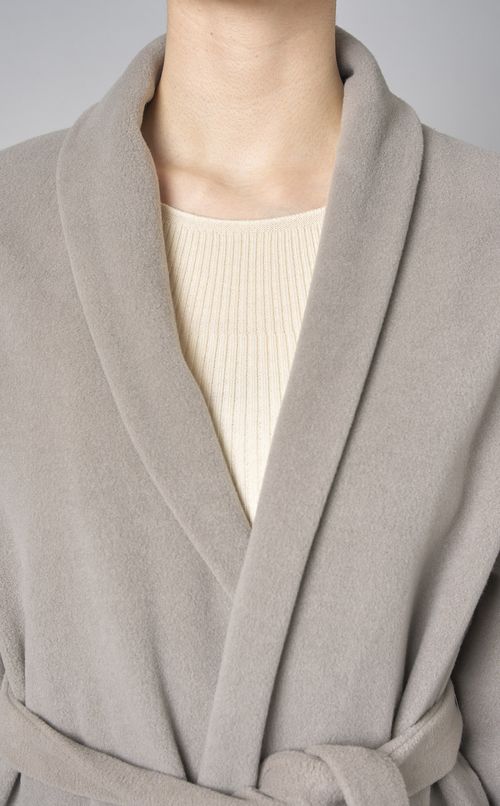 ベルト付ジャージーガウンコート