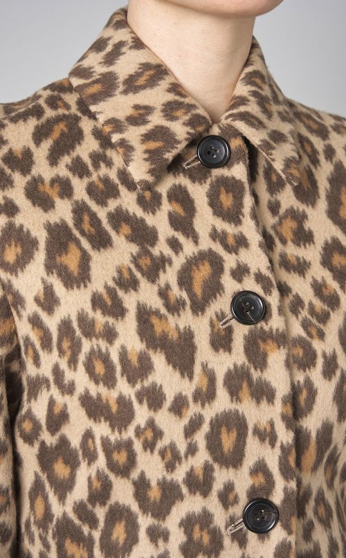 レオパードジャガードショートコート