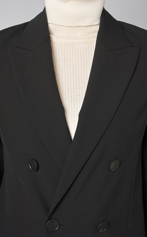 ロングダブルブレストジャケットコート