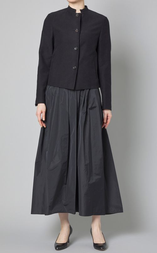 シルク混ウエストギャザーワンピース