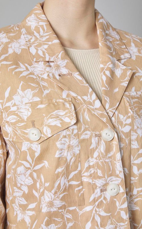 フラワープリントワイドブルゾン