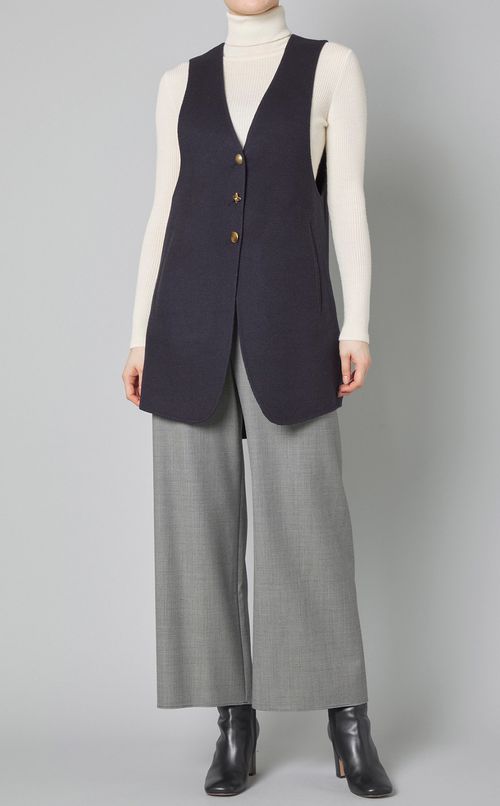 ハンドトゥースプリントリラックスパンツ