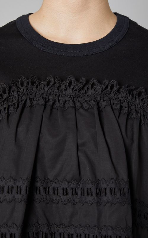 タックレースフリルワンピース