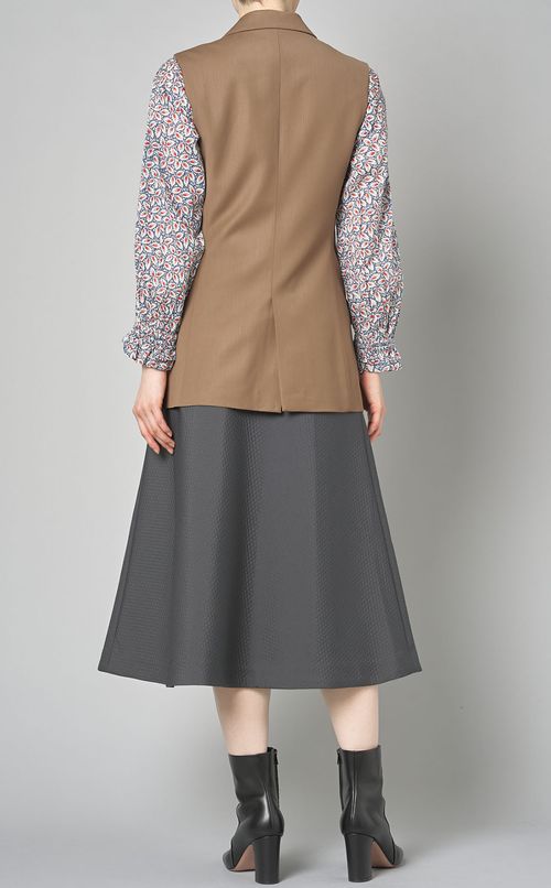 ギャバジンダブルブレストジレ