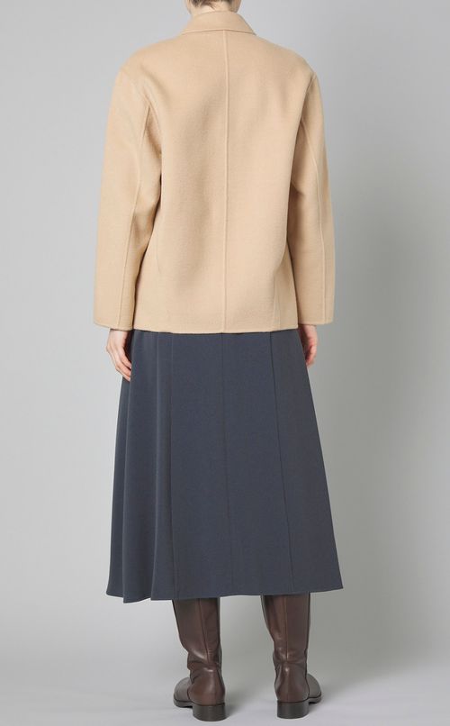 ダブルフェイスステンカラーコート