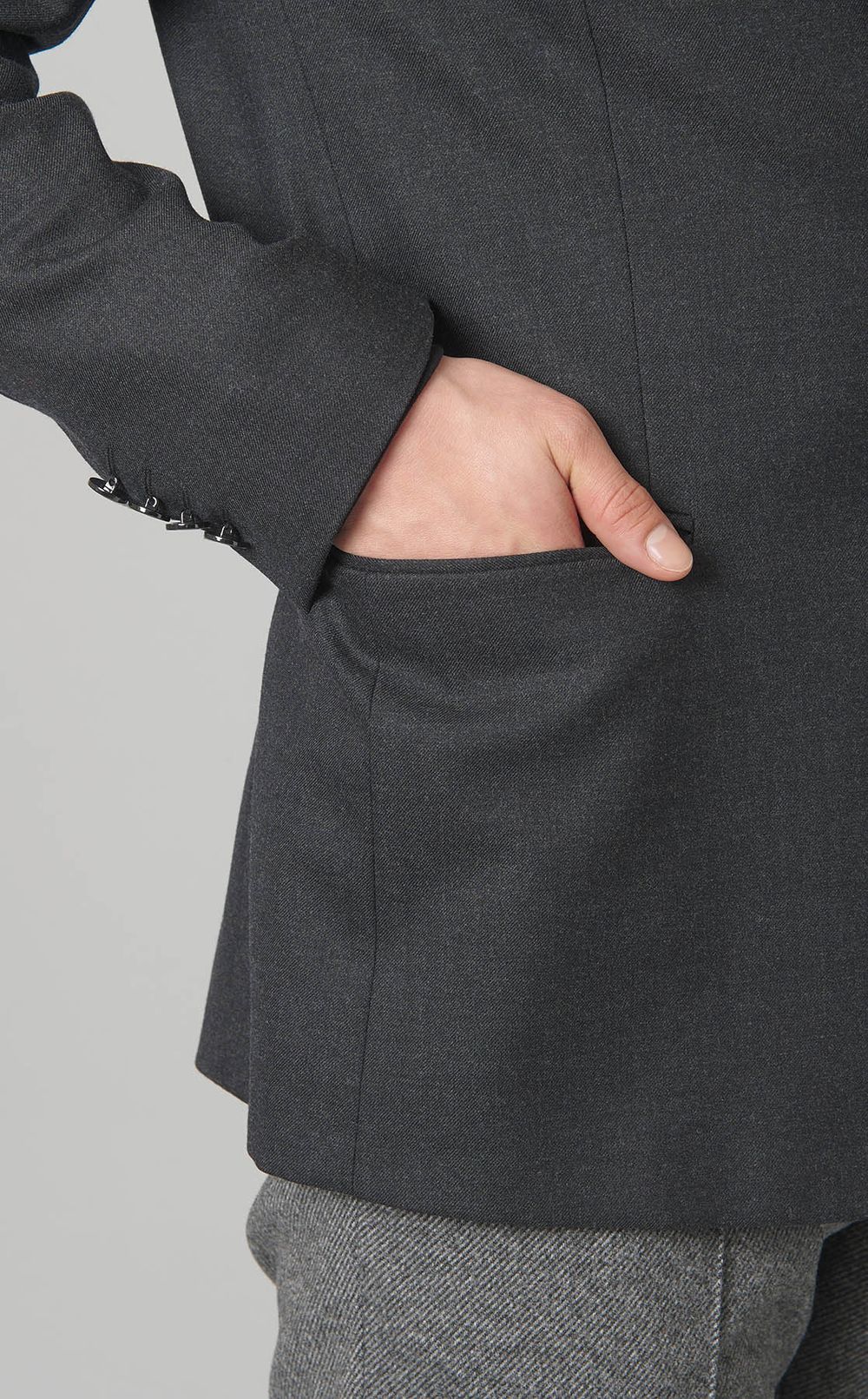 ウールポリフランネルブレザー