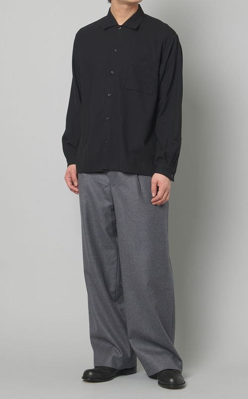 ウールビエラオープンカラーシャツ